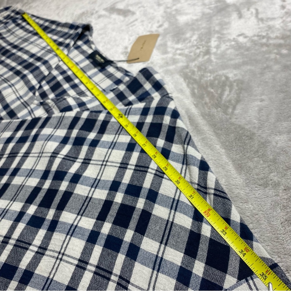 NWT RACHEL COMEY sz 6 Grateful Midi Dress 100% Cotton Plaid V-neck Short Sleeve - Picture 9 of 16
